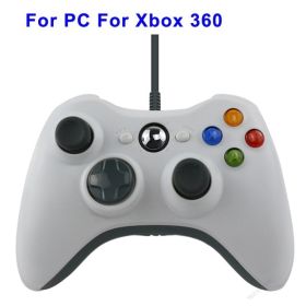 USB Wired Vibration Gamepad Joystick For PC Controller For Windows 7 / 8 / 10 Not for Xbox 360 Joypad with high quality (Color: 360 WHITE)