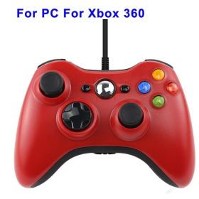 USB Wired Vibration Gamepad Joystick For PC Controller For Windows 7 / 8 / 10 Not for Xbox 360 Joypad with high quality (Color: 360 RED)