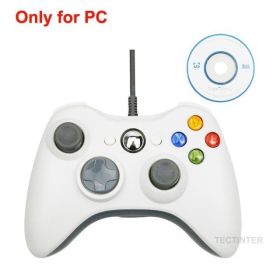 USB Wired Vibration Gamepad Joystick For PC Controller For Windows 7 / 8 / 10 Not for Xbox 360 Joypad with high quality (Color: USB WHITE)