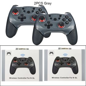 Compatible Nintendo Switch Controller Wireless Bluetooth Gamepads For Nintendo Switch Pro OLED Console Control Joystick (Color: 2PC Gray With  BOX)