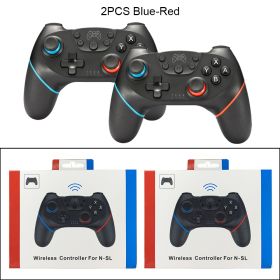 Compatible Nintendo Switch Controller Wireless Bluetooth Gamepads For Nintendo Switch Pro OLED Console Control Joystick (Color: 2PC BlueRed With BOX)