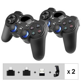 2.4 G Controller Gamepad Android Wireless Joystick Joypad with OTG Converter For PS3/Smart Phone For Tablet PC Smart TV Box (Color: 2-with-holder)