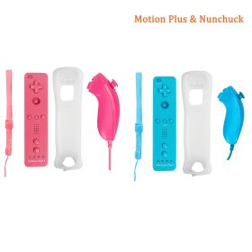 Built-in Motion Plus Remote For Nintendo Wii Controller Wii Remote Nunchuck Wii Motion Plus Controller Wireless Gamepad Controle (Color: 1p1b nunchuck)