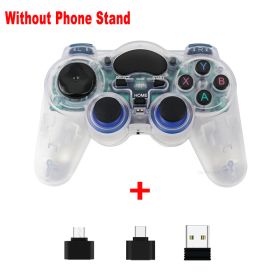 2.4 G Controller Gamepad Android Wireless Joystick Joypad with OTG Converter For PS3/Smart Phone For Tablet PC Smart TV Box (Color: White)