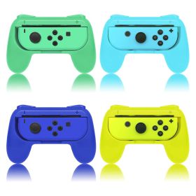 Hand Grips Compatible With Nintendo Switch/Switch OLED Model Controllers; Grip Compatible With Switch Joy Con (Color: B&G&B&Y)