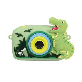 3D Cartoon Digital Camera Dinosaur Animal Shark Unicorn 20MP Children Mini Cameras Toy Take Pictures And Videos Play Games (Color: Black)