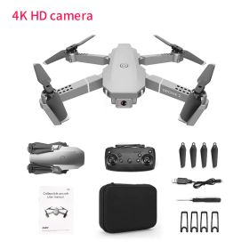 E58 Drone 1080P HD Camera WiFi Collapsible RC Quadcopter Helicopter Toy (Color: E68 Grey 1 Battery)