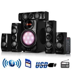 beFree Sound 5.1 Channel Surround Sound Bluetooth Speaker System in Black (SKU: BFS510C)