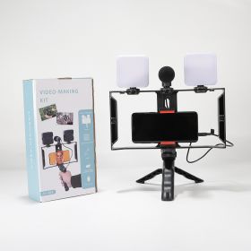 LED Mini Square Outdoor Pocket Light Tripod (Option: Double light rabbit cage)