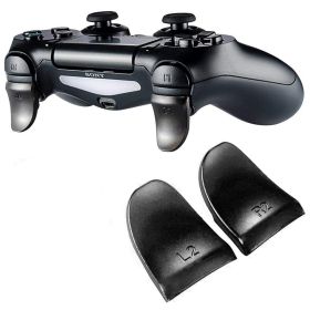 PS4 Extension Button Trigger Button Extension Extended Rubber Pad (Color: Black)