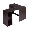 39.4" W x 47.2" D Corner Computer Desk L-Shaped Home Office Workstation Writing Study Table with 2 Storage Shelves and Hutches