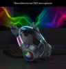 RGB Cat Ear Headphone, Upgraded Wireless & Wired Gaming Headset with Attachable HD Microphone