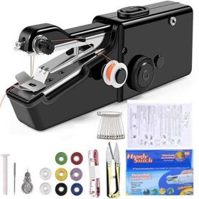 Handheld Mini Sewing Machine Set (Color: Black)