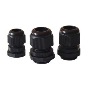 Plastic Cable Fixed Connector Waterproof Connector (Option: PG21 Black)