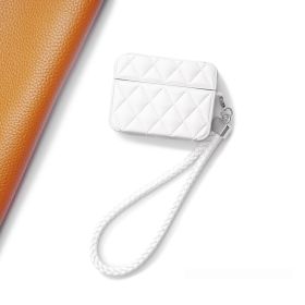 Diamond Grid Down Jacket Earphone Sleeves (Option: White-Airpods3 Generation)